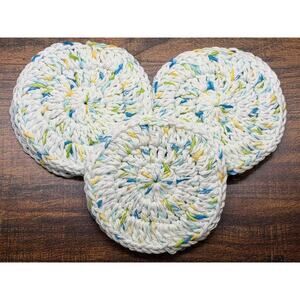 6 Crochet Scrubbies - 100% cotton - zero waste eco-friendly reusable